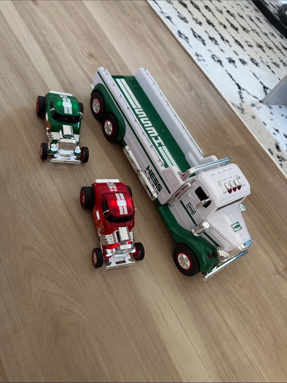 Flatbed Truck With Hot Rods from Hess